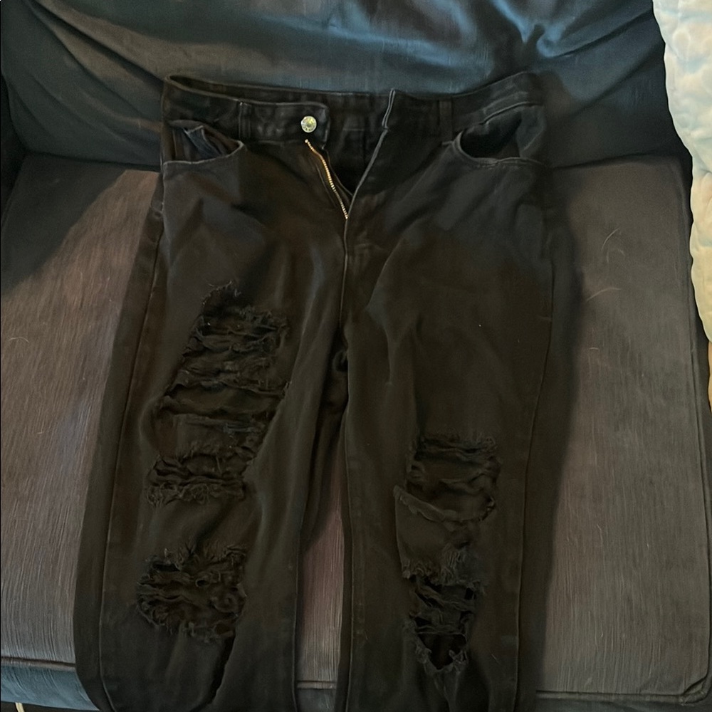 SHEIN Black Denim Jeans